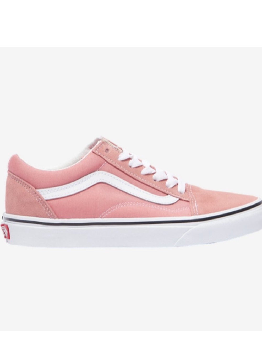 Vans Old Skool Low Top Sneaker in Rose Pink and White